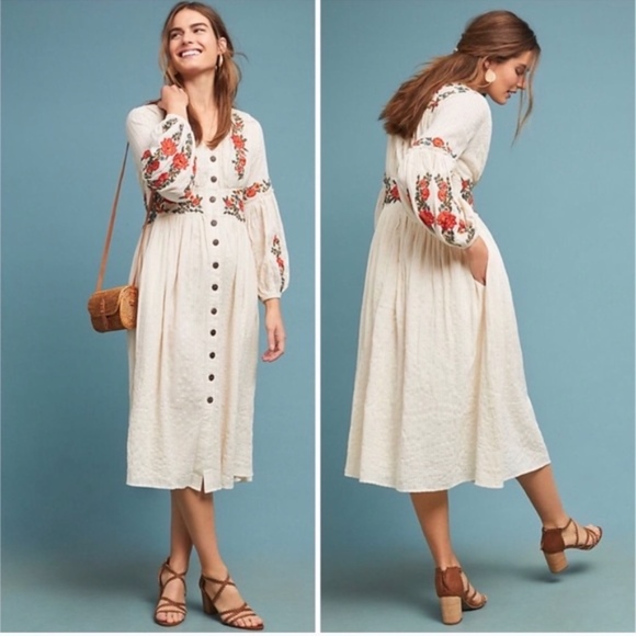 Anthropologie Dresses & Skirts - Anthropologie Maeve Gracie Embroidered dress